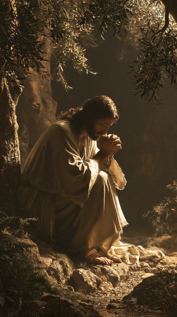 Jesus in Gethsemane - Jesus Prostrate in the Garden · Portrait n° 3