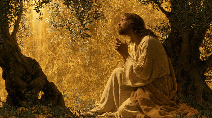 Jesus in Gethsemane - Sacred Gold · Landscape n° 15