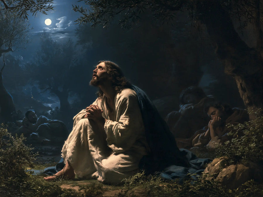 Jesus in Gethsemane — Wakeful Hands in the Silent Garden