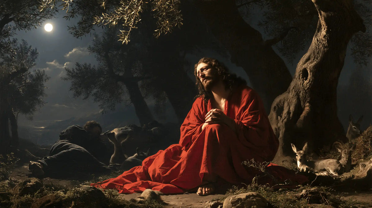 Jesus in Gethsemane - Jesus and the Sleeping Apostles · Landscape n° 14