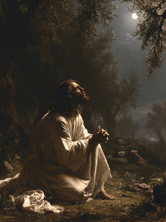 Jesus in Gethsemane - Jesus and the Sleeping Apostles · Portrait n° 16