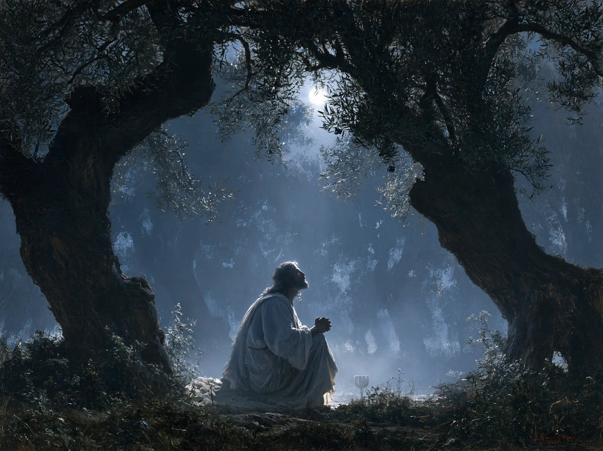 Jesus in Gethsemane - Symbolist · Landscape n° 1