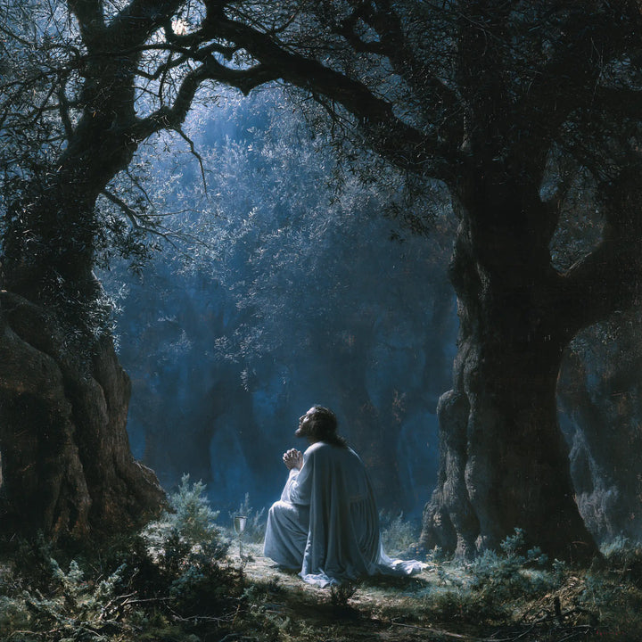 Jesus in Gethsemane - Symbolist · Square n° 2