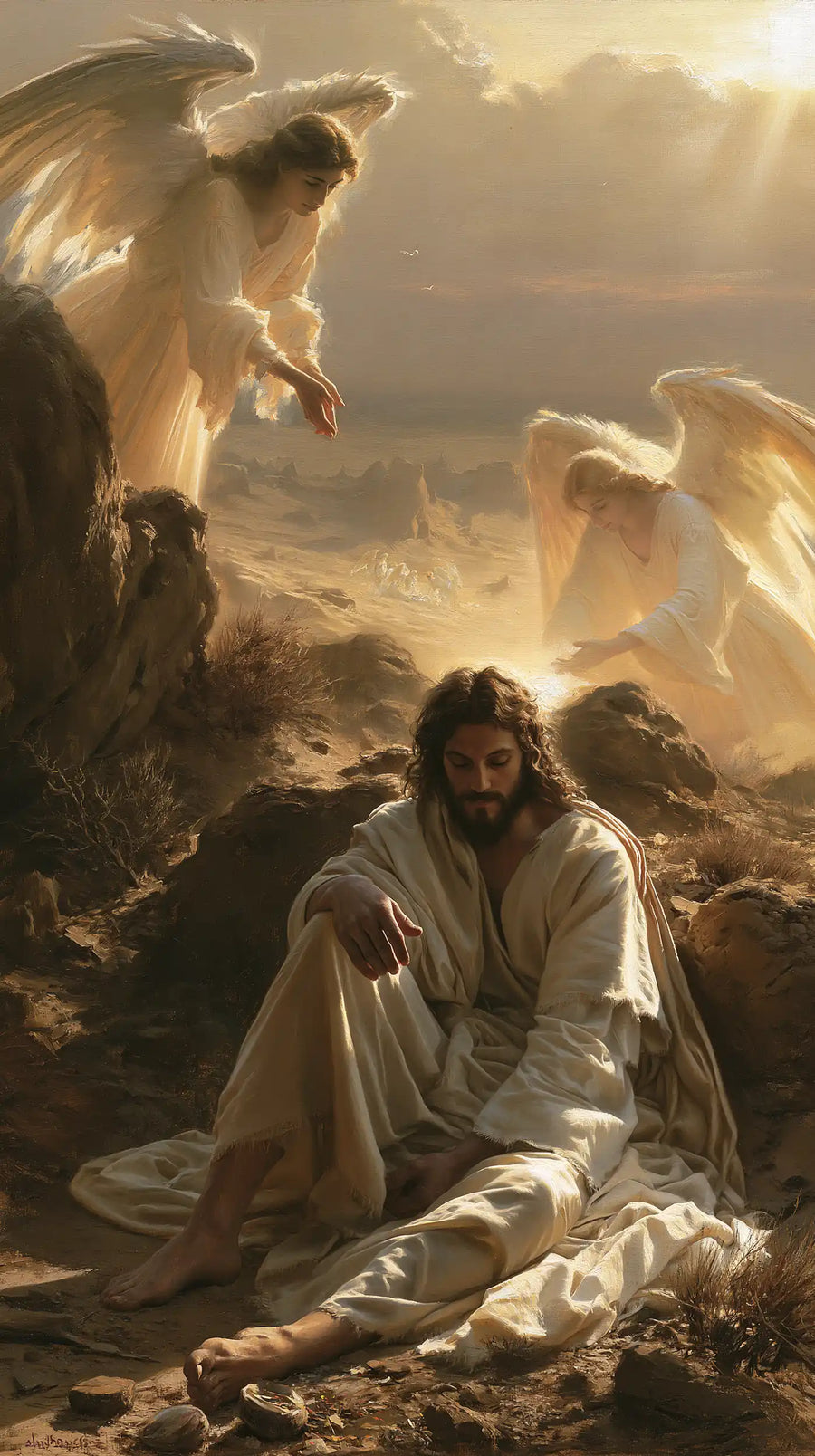 Jesus in the Desert - Angels After the Temptation · Portrait n° 25
