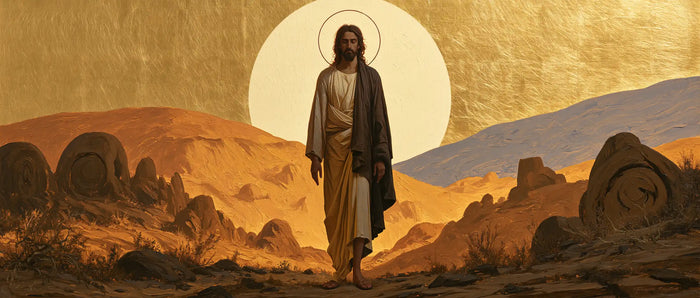 Jesus in the Desert — The Traveller in the Disc of Light