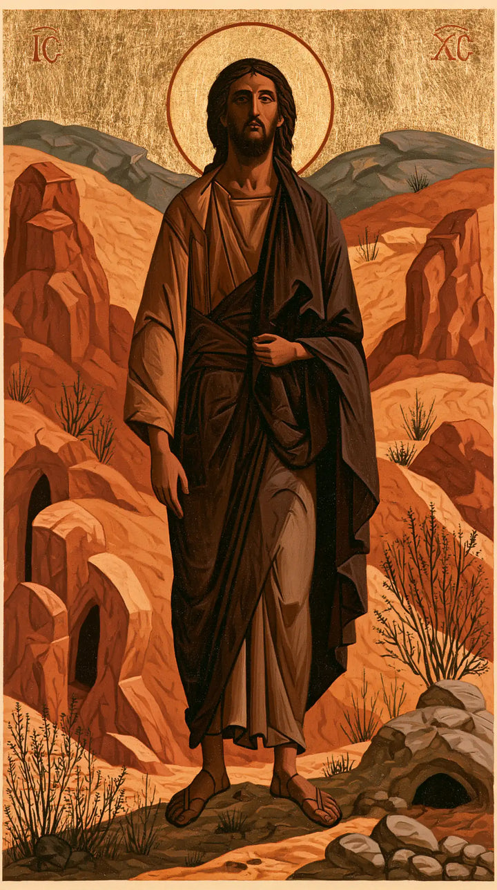 Jesus in the Desert - Contemporary Byzantine · Portrait n° 8