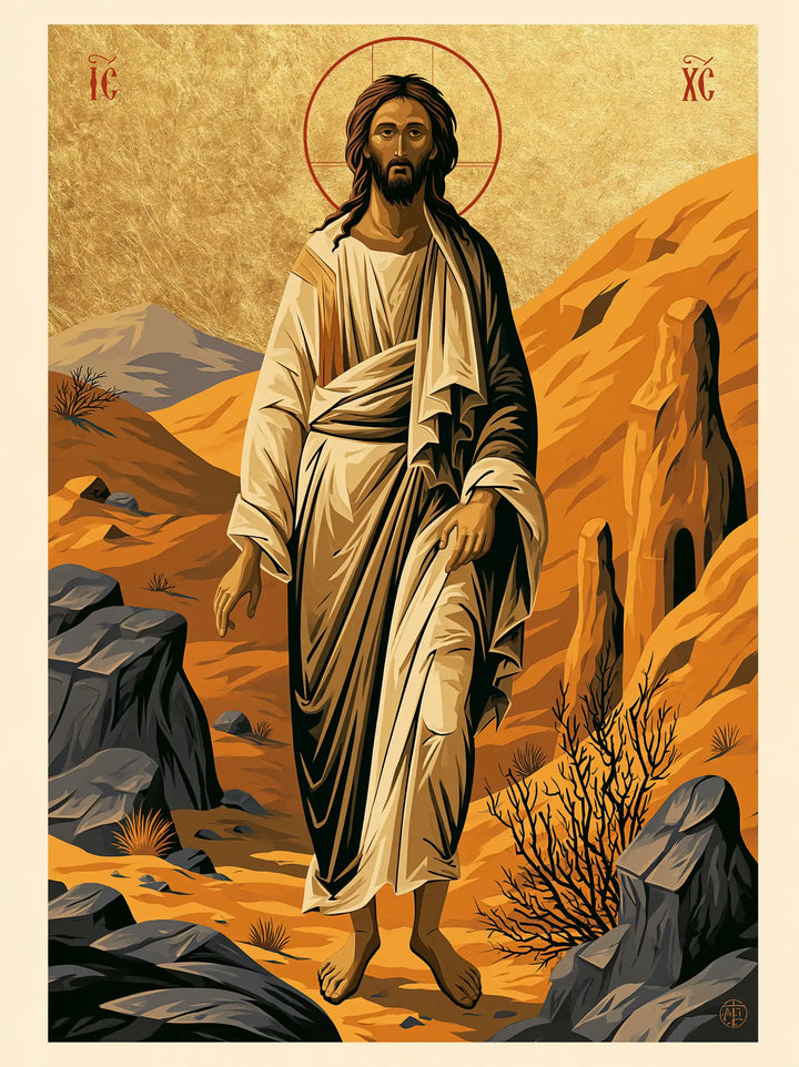 Jesus in the Desert - Contemporary Byzantine · Portrait n° 33