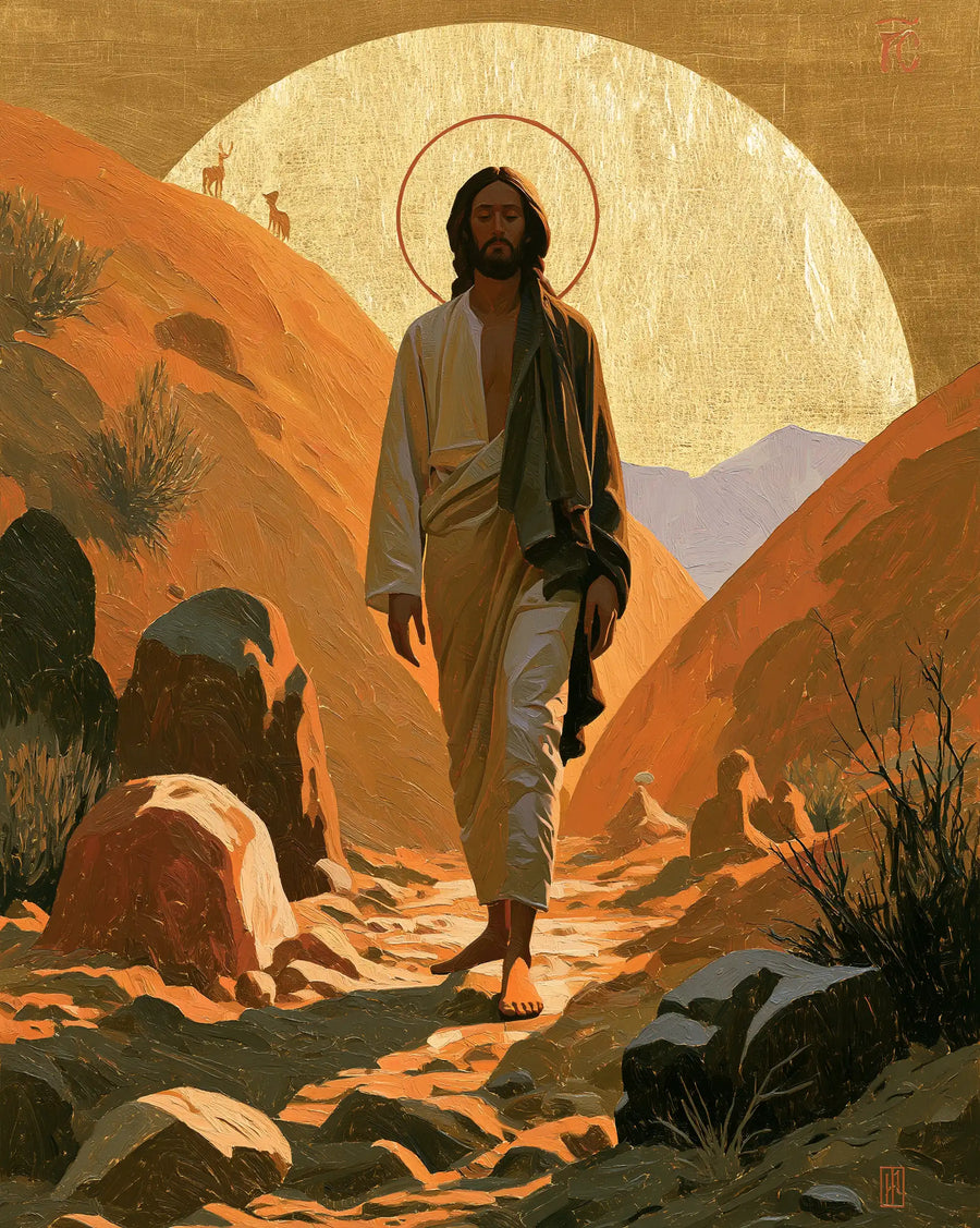 Jesus in the Desert - Contemporary Byzantine · Portrait n° 35
