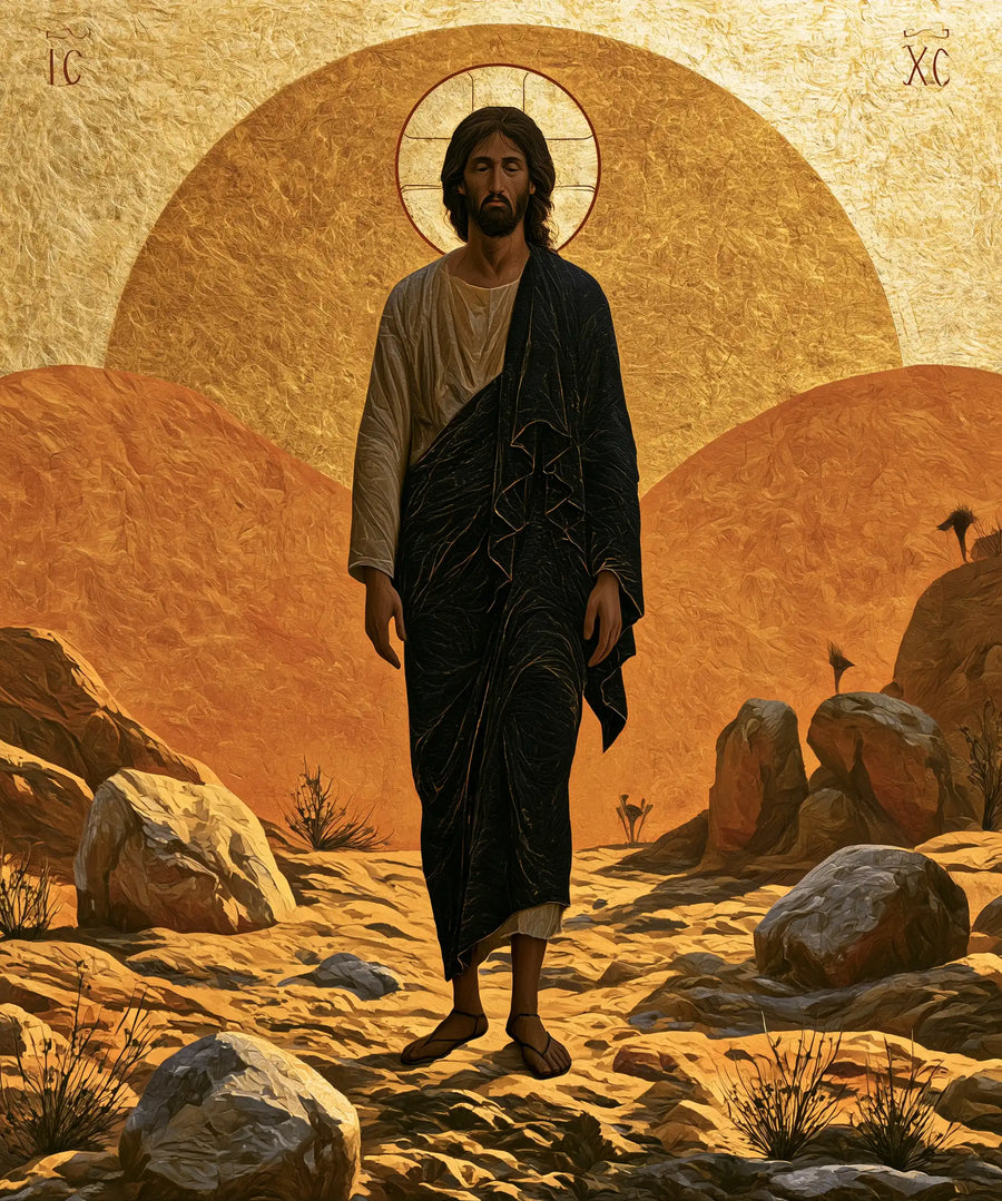 Jesus in the Desert - Contemporary Byzantine · Portrait n° 41