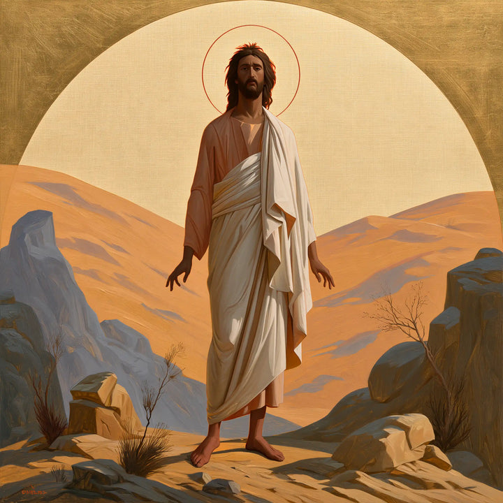 Jesus in the Desert — The White Passage Beneath the Immense Sun