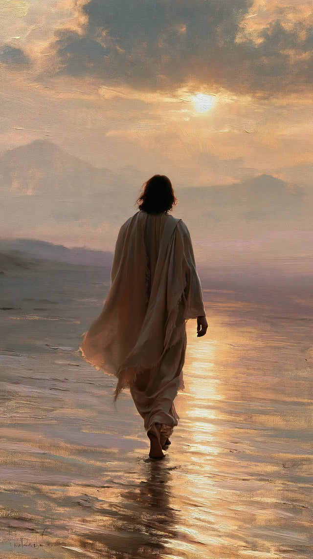 Jesus in the Desert — The Traveller Beneath the Break in the Clouds