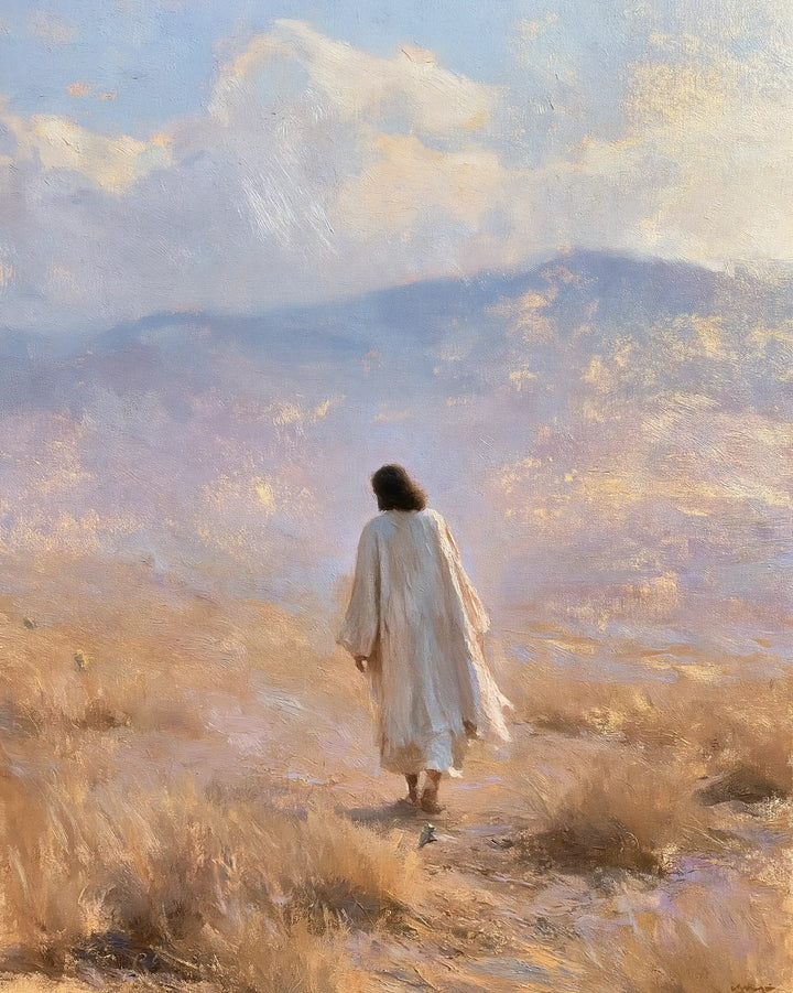 Jesus in the Desert — The Path Through Pearly Grasses