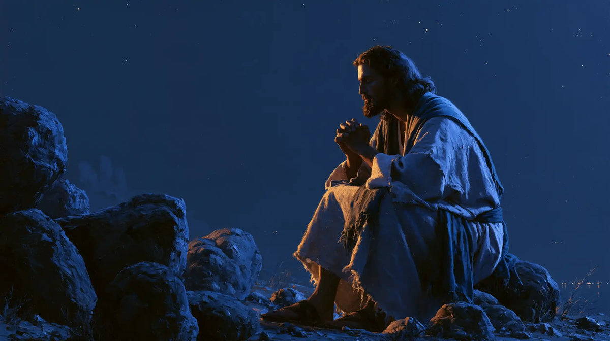Jesus in the Desert — Prayer beneath the Scattered Stars