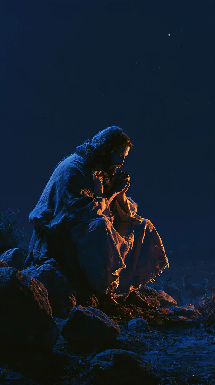 Jesus in the Desert — Contemplation in the Depths of Azure