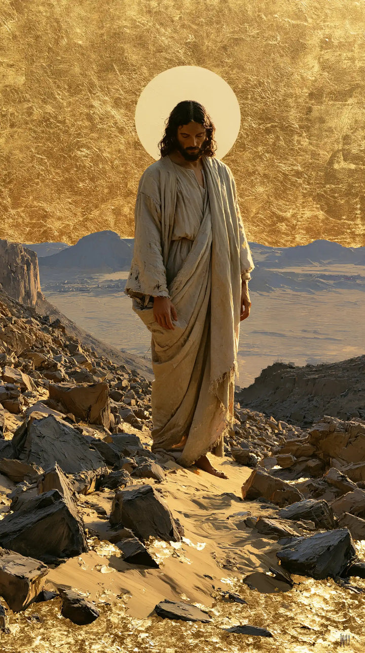 Jesus in the Desert - Sacred Gold · Portrait n° 10