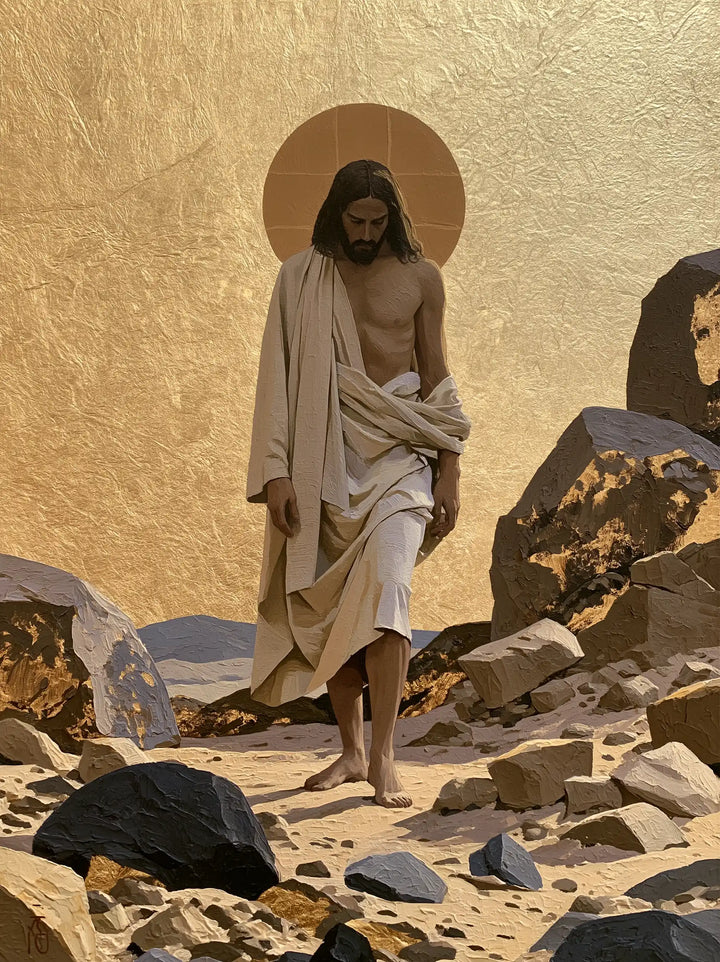 Jesus in the Desert - Sacred Gold · Portrait n° 28