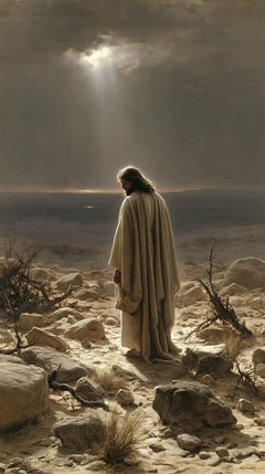 Jesus in the Desert — The Thread of Light upon the Inclined Shoulder