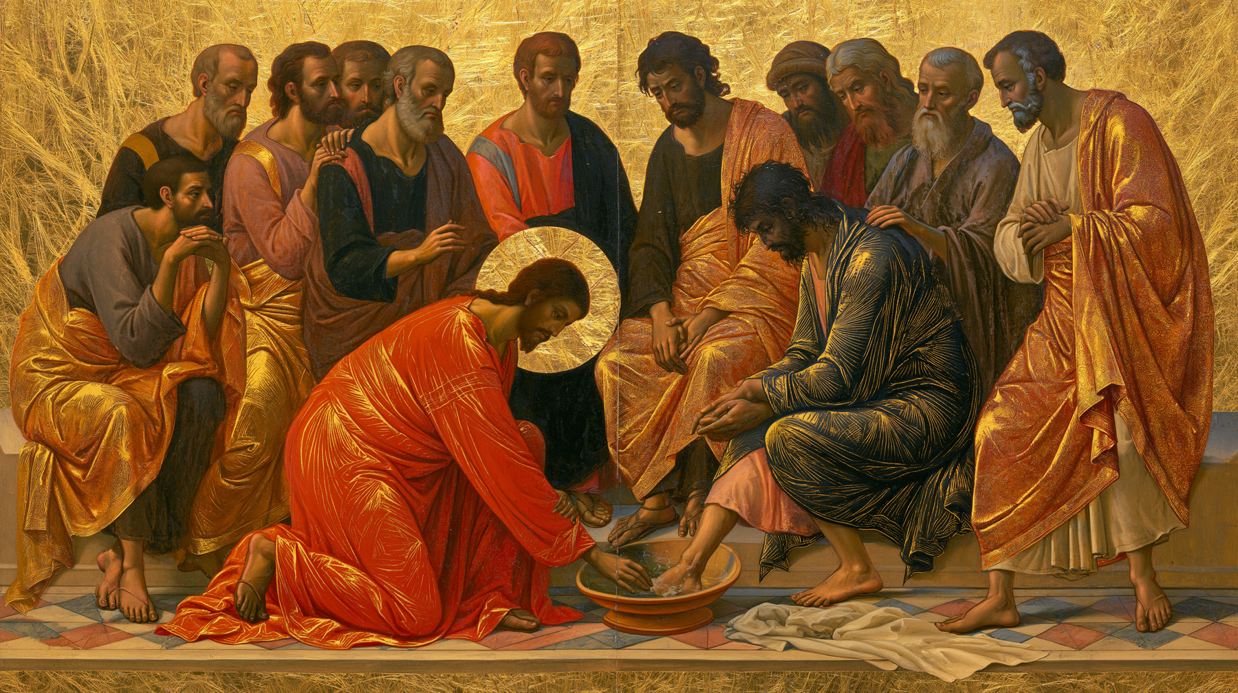 Le Lavement des pieds — Sacré doré · Paysage n° 1 — aperçu de la finition sélectionnée
