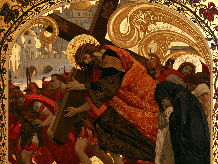 Le Chemin de croix — Art nouveau sacré · Paysage n° 3