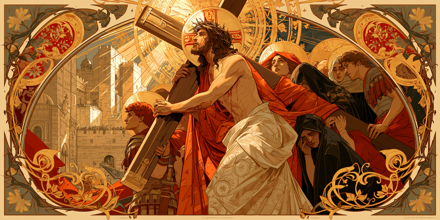 Le Chemin de croix — Art nouveau sacré · Paysage n° 10 — aperçu de la finition sélectionnée