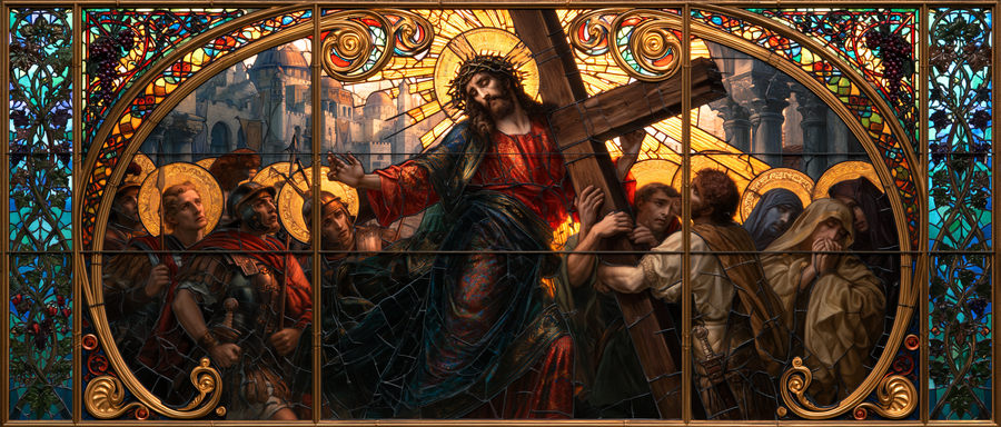 Le Chemin de croix — Art nouveau sacré · Paysage n° 12