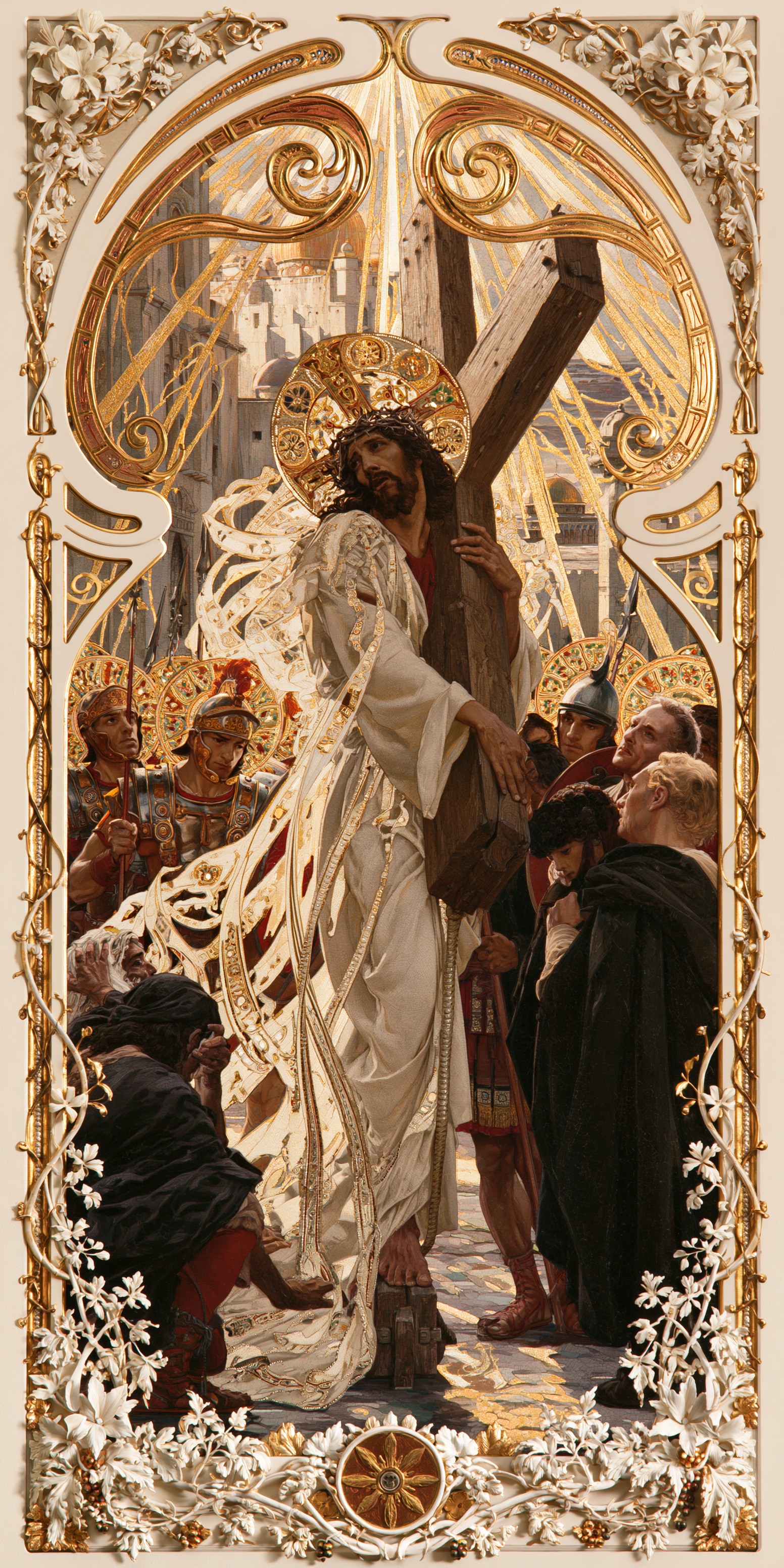 Le Chemin de croix — Art nouveau sacré · Portrait n° 3 — aperçu de la finition sélectionnée