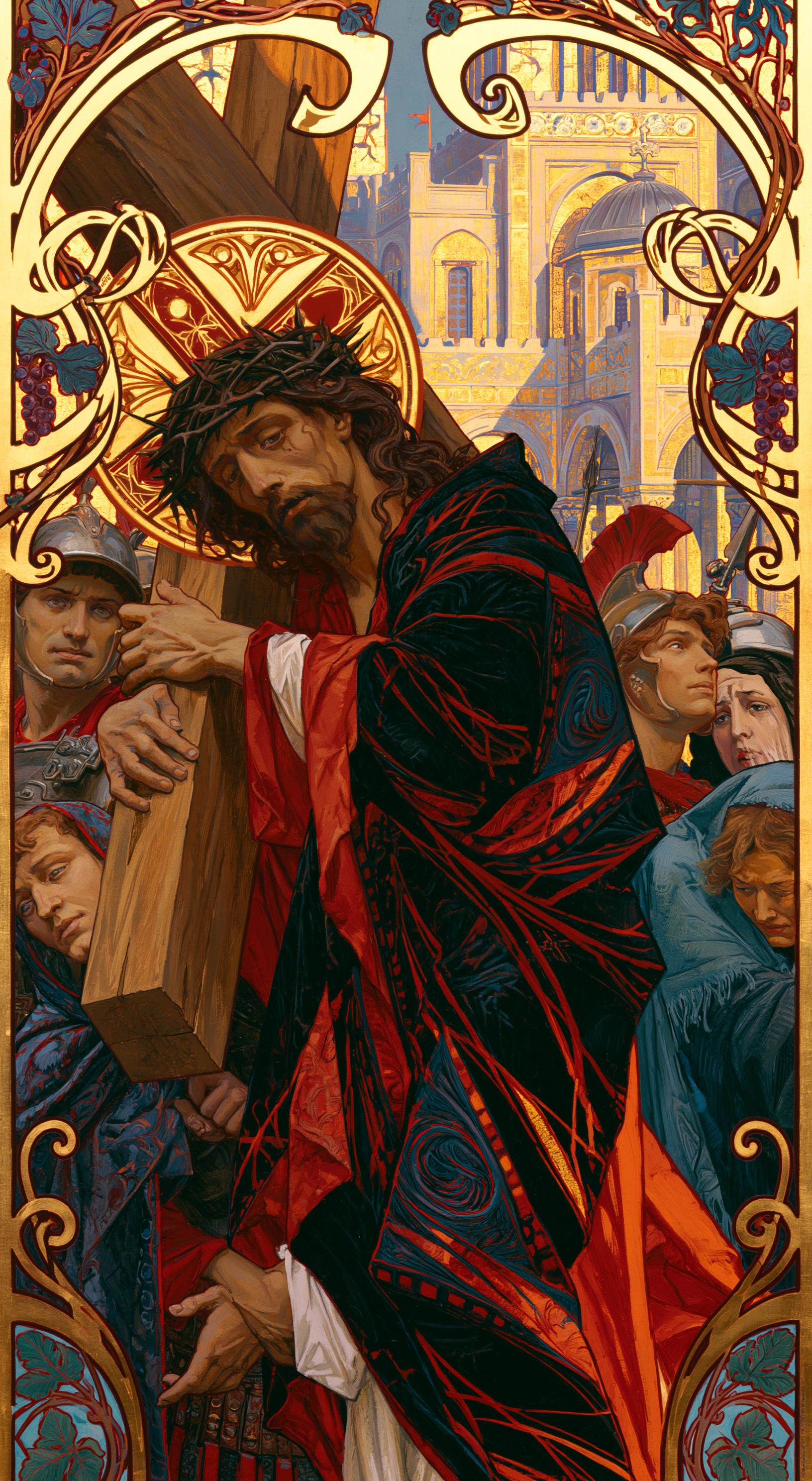 Le Chemin de croix — Art nouveau sacré · Portrait n° 4 — aperçu de la finition sélectionnée