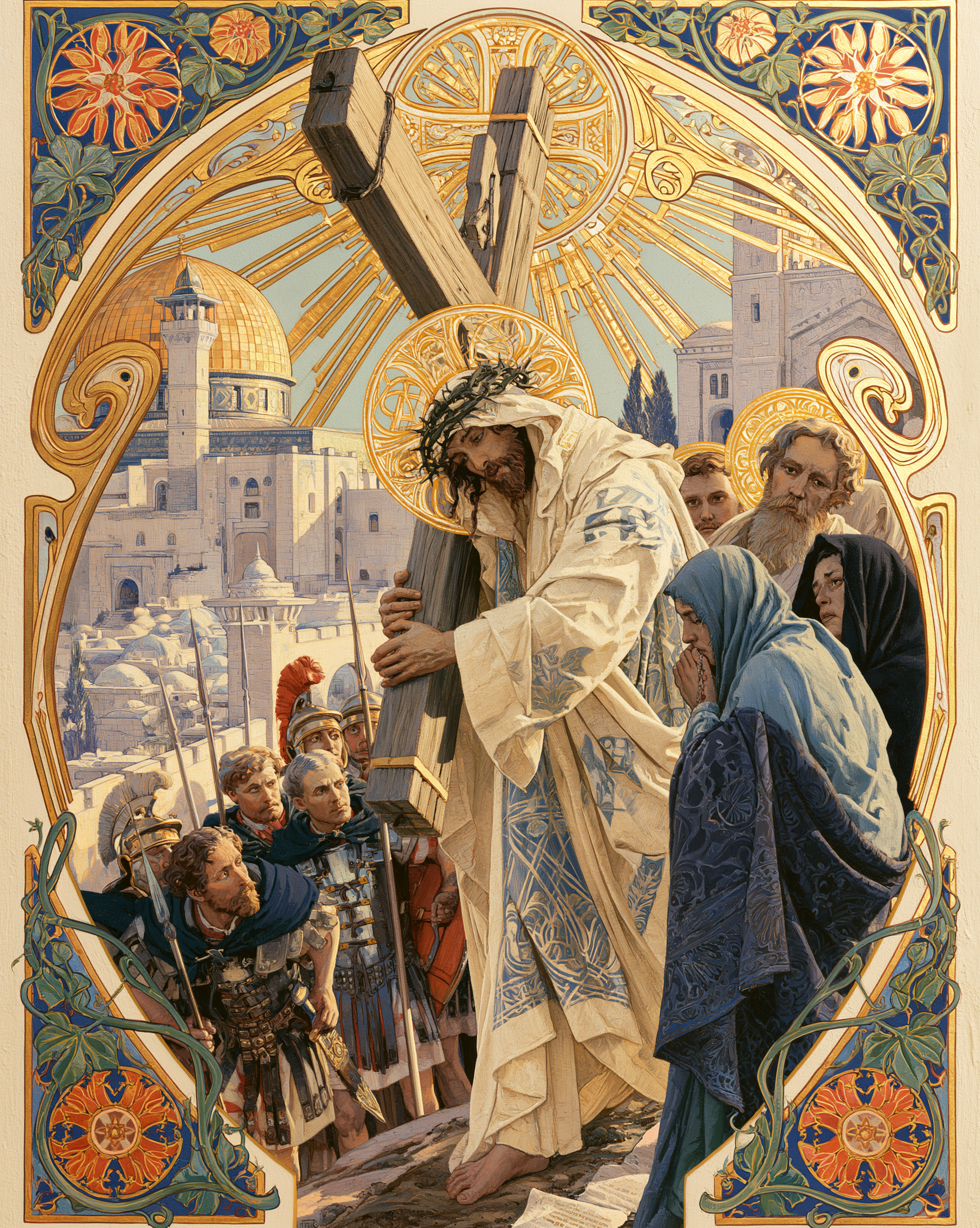 Le Chemin de croix — Art nouveau sacré · Portrait n° 8 — aperçu de la finition sélectionnée
