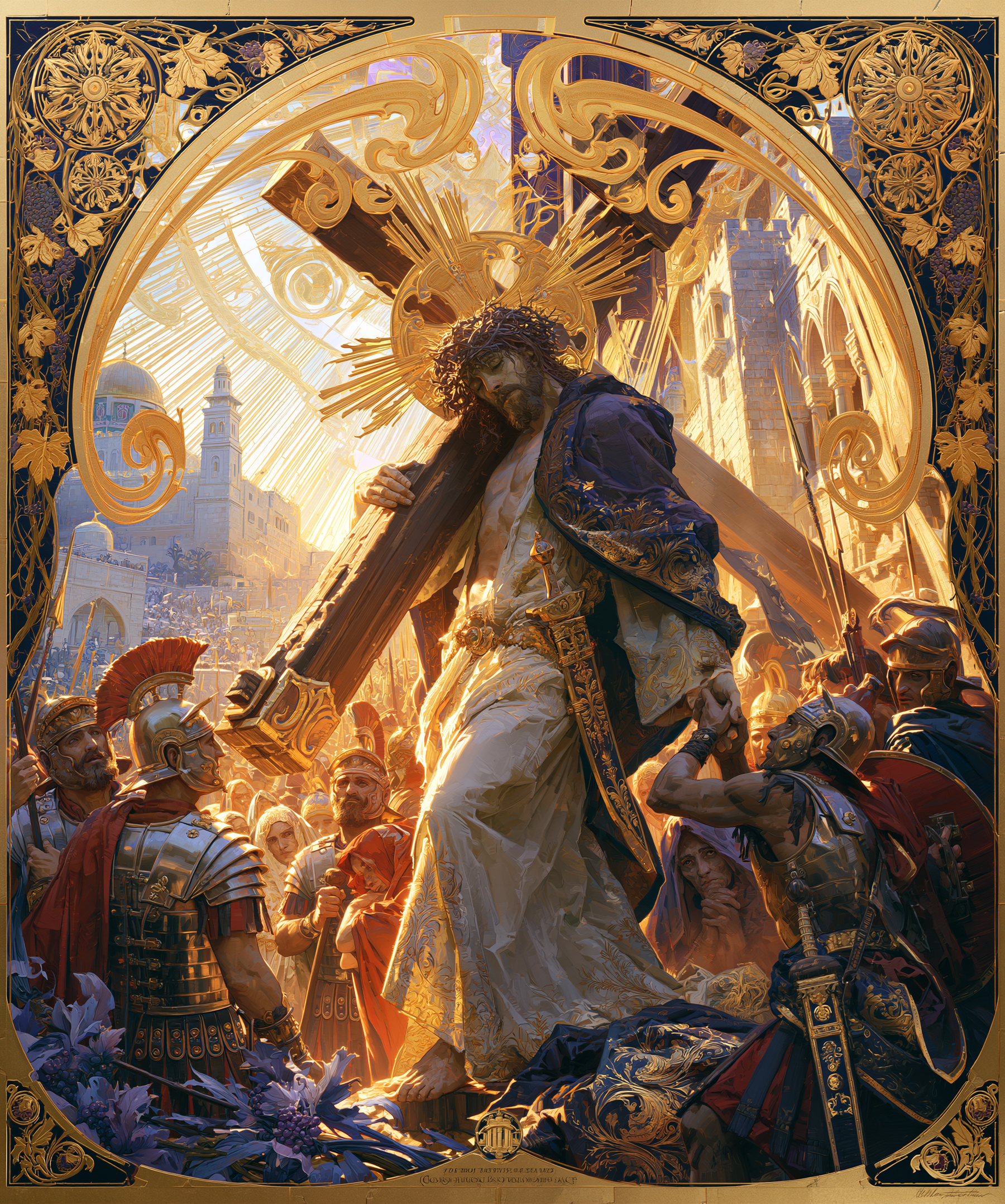Le Chemin de croix — Art nouveau sacré · Portrait n° 11 — aperçu de la finition sélectionnée