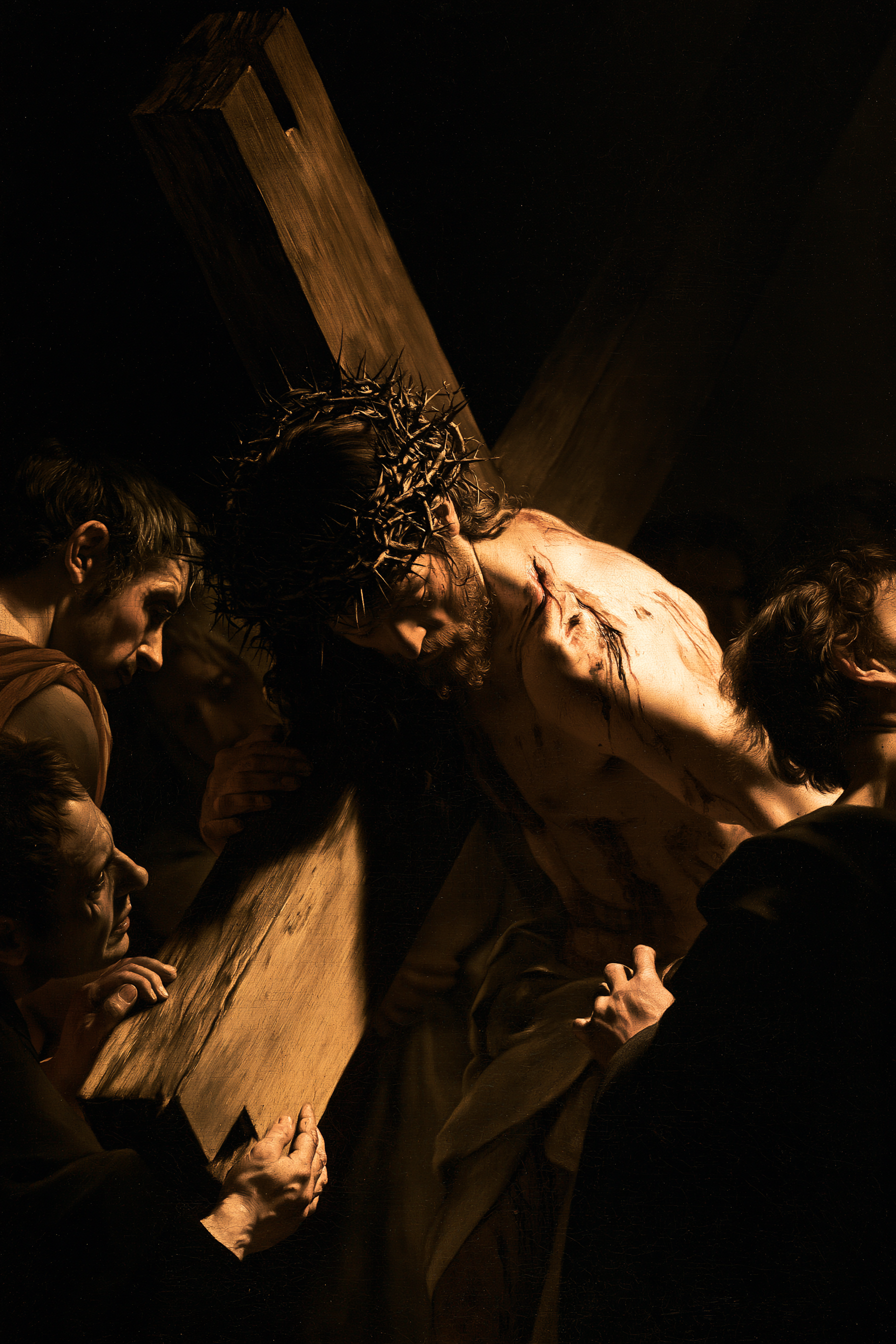Le Chemin de croix — Caravage - ténébrisme · Portrait n° 8 — aperçu de la finition sélectionnée