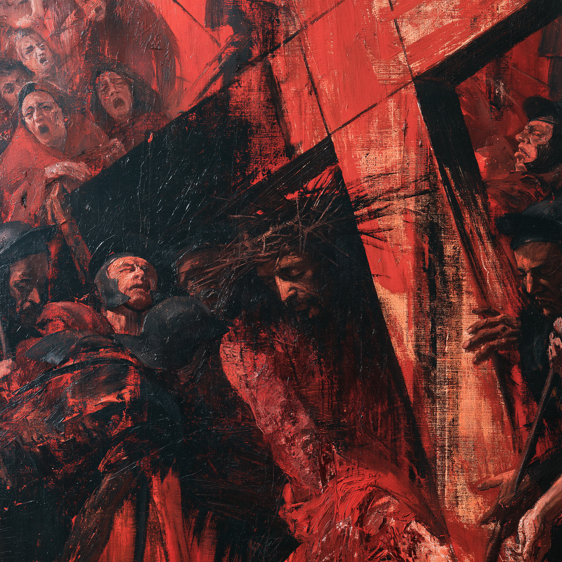 Le Chemin de croix — Expressionniste · Carré n° 2 — aperçu de la finition sélectionnée