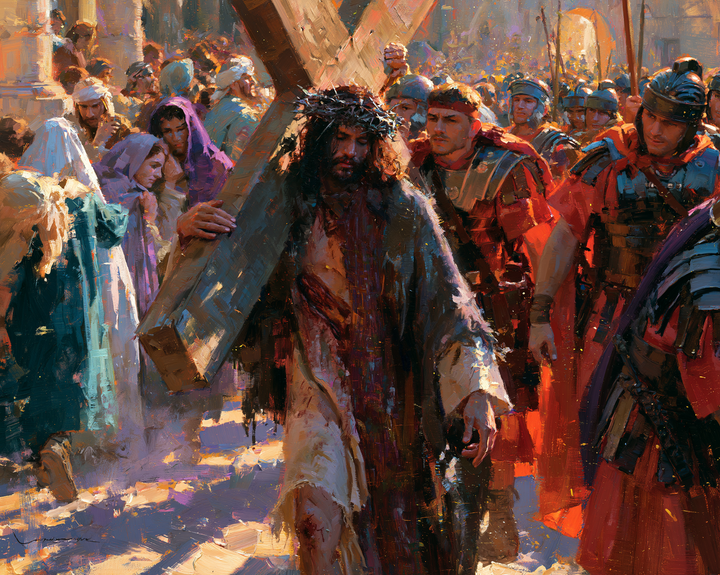 The Stations of the Cross — The Pale Robe between Blue and Red
