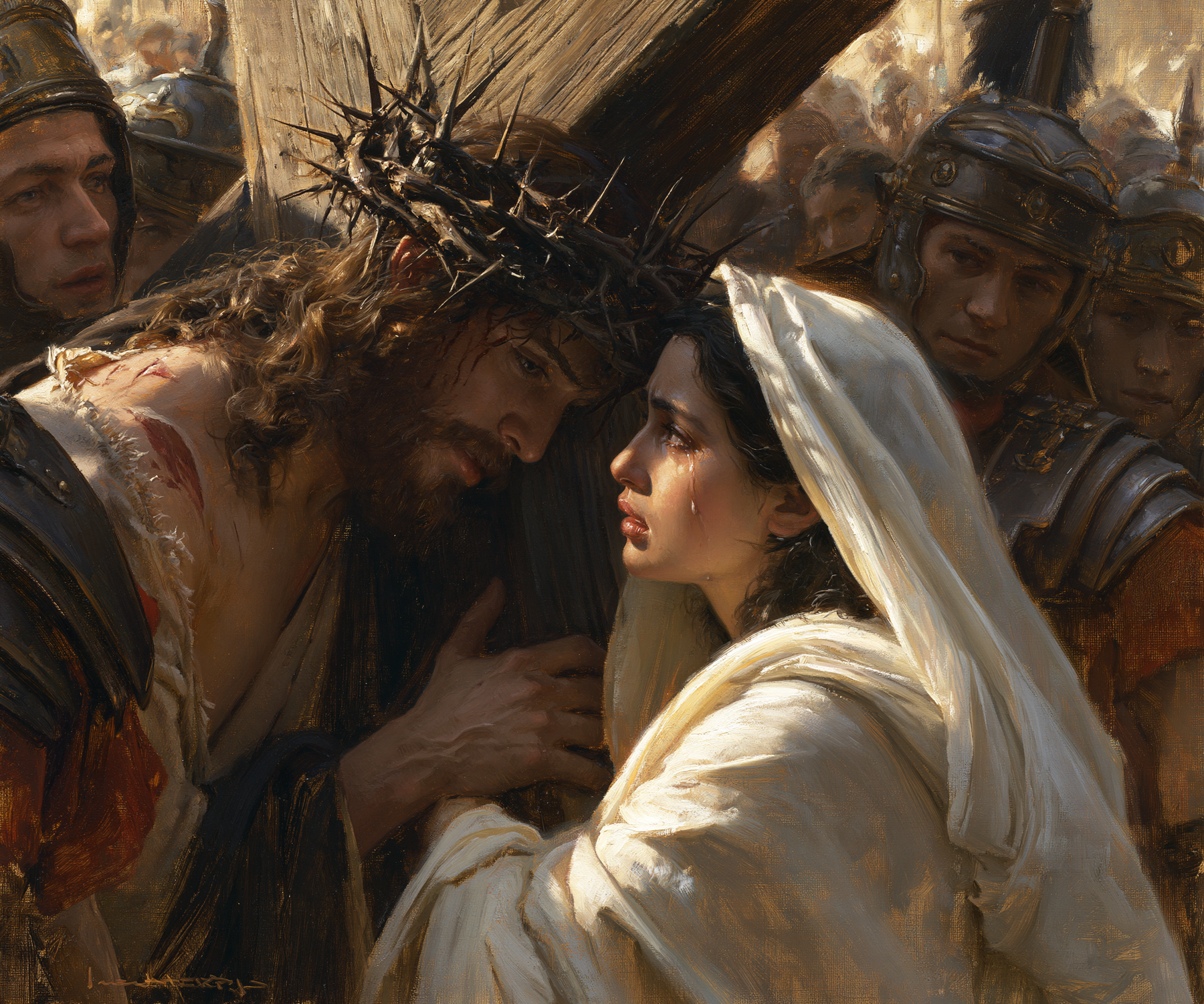 Le Chemin de croix — Jésus rencontre sa mère · Paysage n° 1 — aperçu de la finition sélectionnée