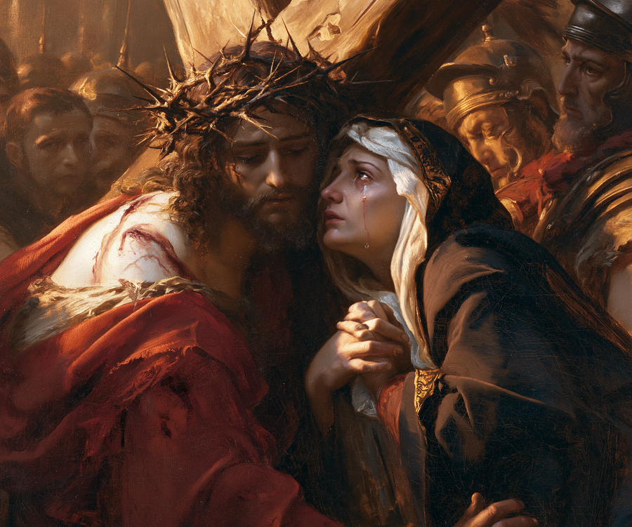 Le Chemin de croix — Jésus rencontre sa mère · Paysage n° 4