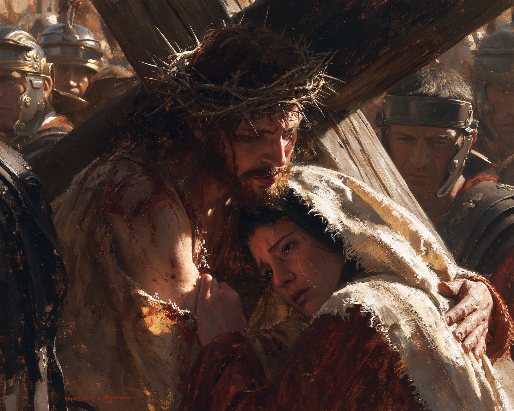 Le Chemin de croix — Jésus rencontre sa mère · Paysage n° 6 — aperçu de la finition sélectionnée