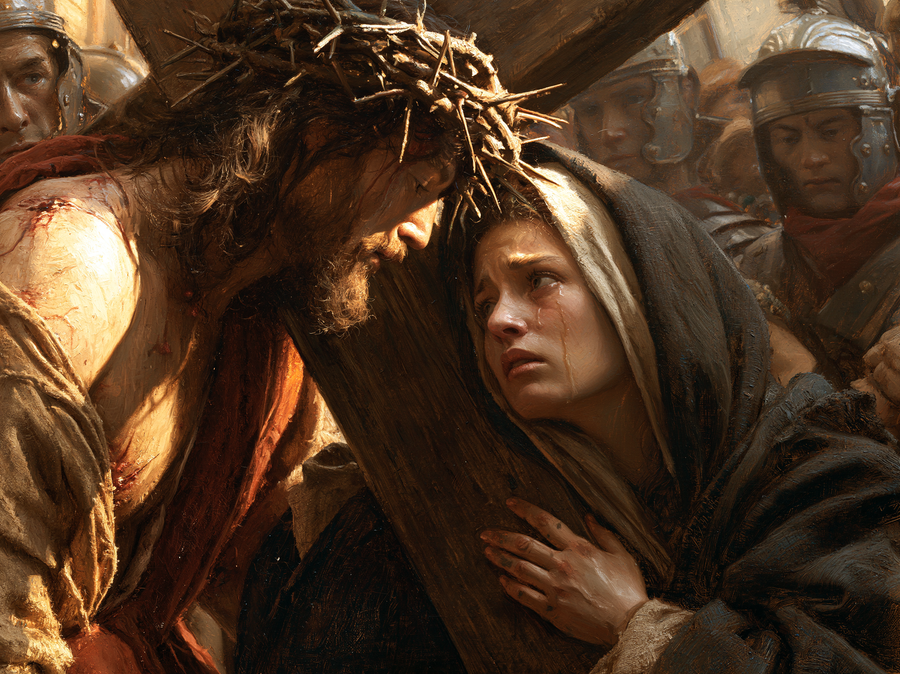 Le Chemin de croix — Jésus rencontre sa mère · Paysage n° 8