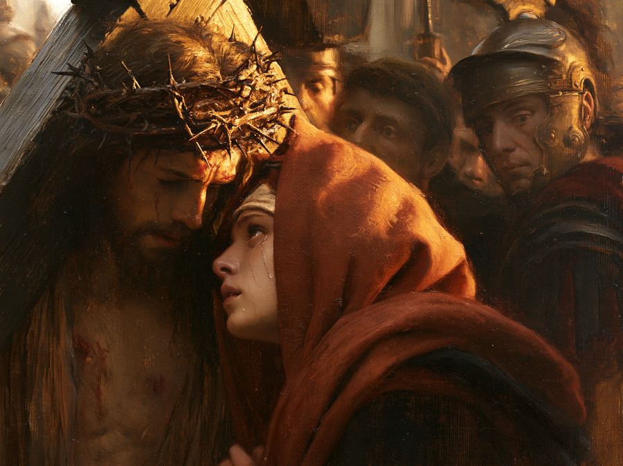 Le Chemin de croix — Jésus rencontre sa mère · Paysage n° 9