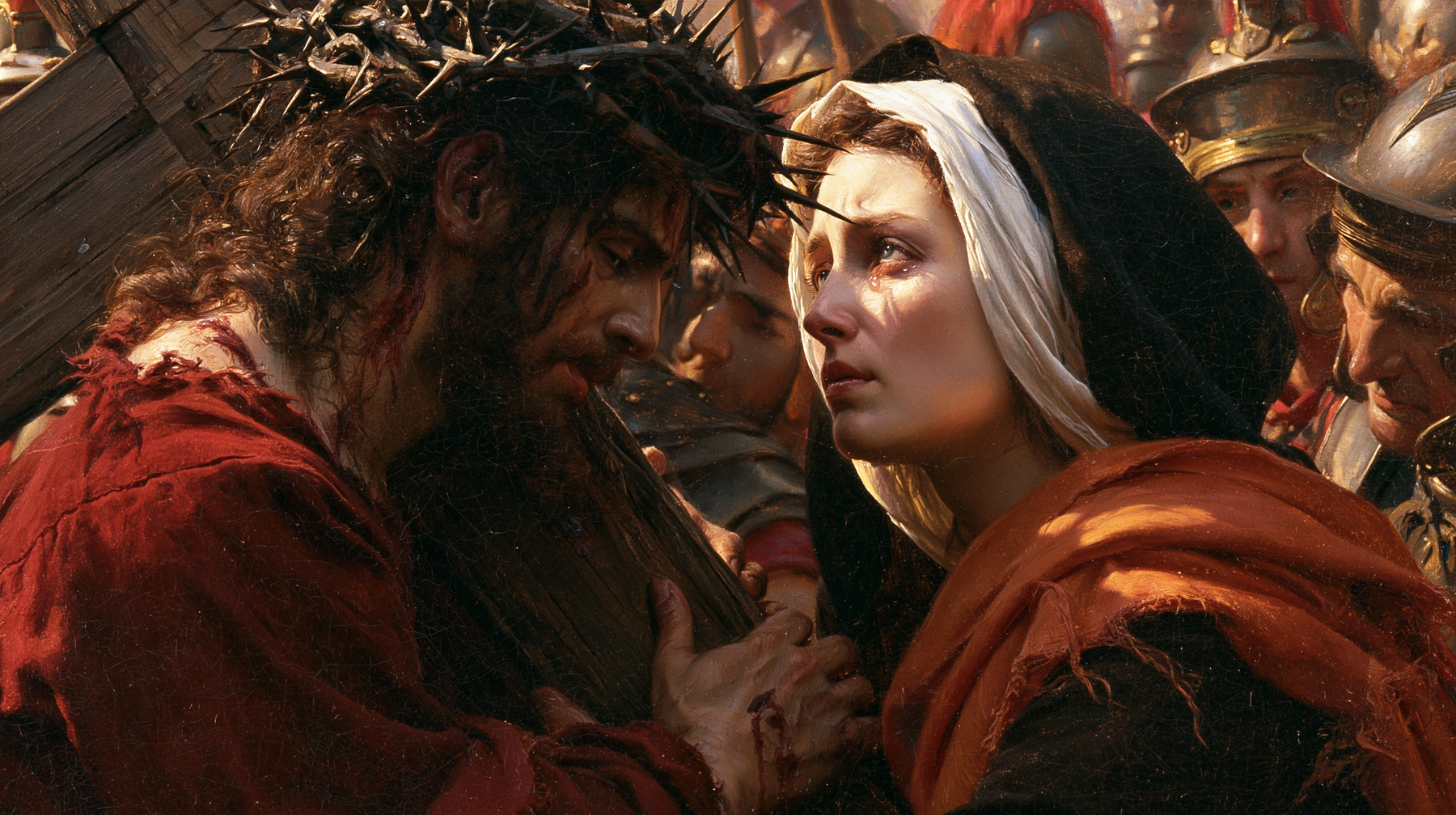 Le Chemin de croix — Jésus rencontre sa mère · Paysage n° 17 — aperçu de la finition sélectionnée