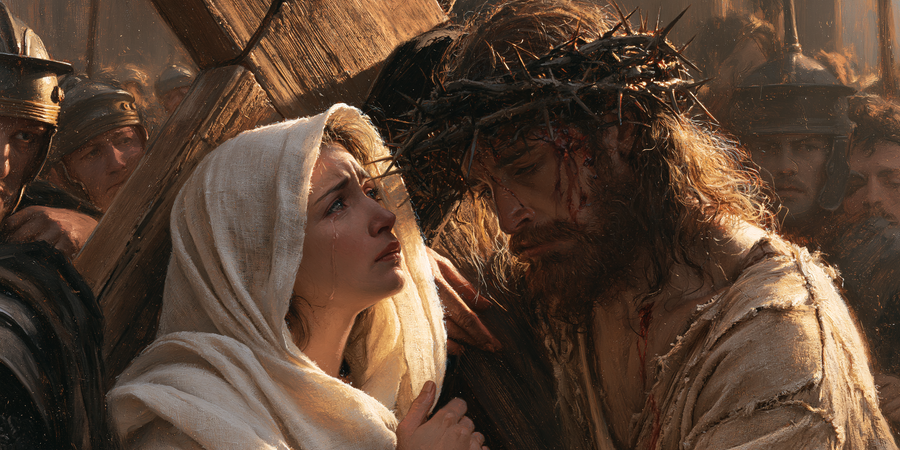 Le Chemin de croix — Jésus rencontre sa mère · Paysage n° 18