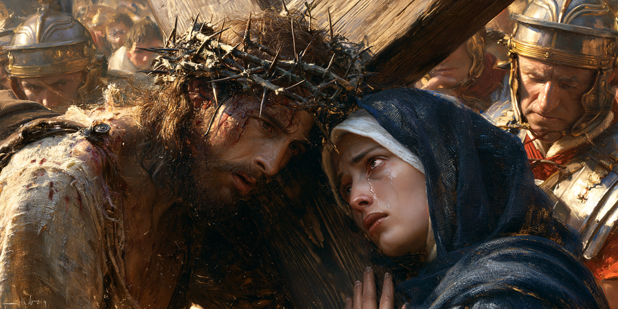 Le Chemin de croix — Jésus rencontre sa mère · Paysage n° 20