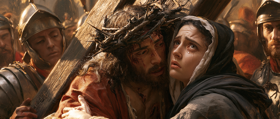 Le Chemin de croix — Jésus rencontre sa mère · Paysage n° 22