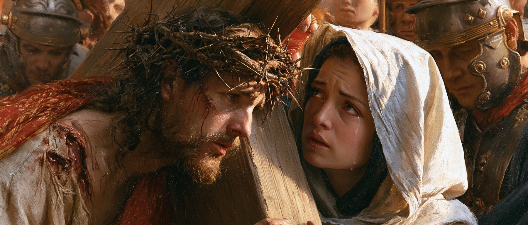 Le Chemin de croix — Jésus rencontre sa mère · Paysage n° 23 — aperçu de la finition sélectionnée