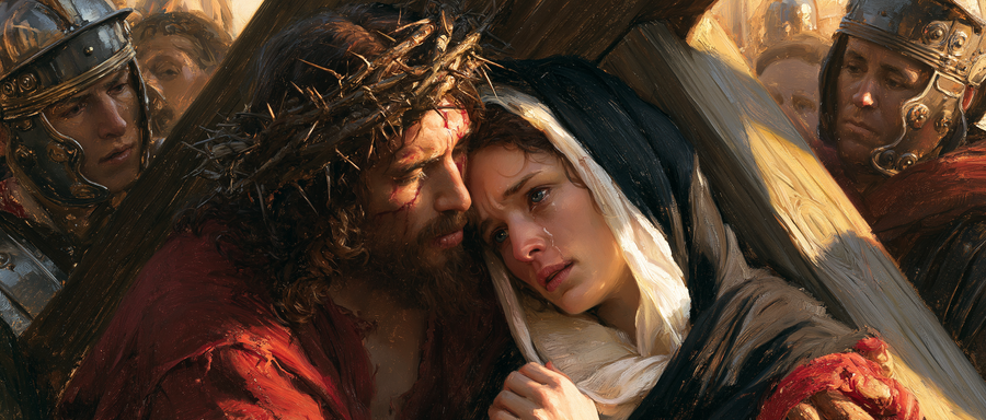 Le Chemin de croix — Jésus rencontre sa mère · Paysage n° 24