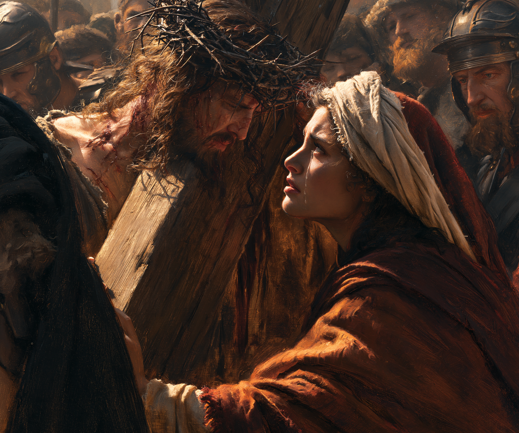 Le Chemin de croix — Jésus rencontre sa mère · Paysage n° 27 — aperçu de la finition sélectionnée