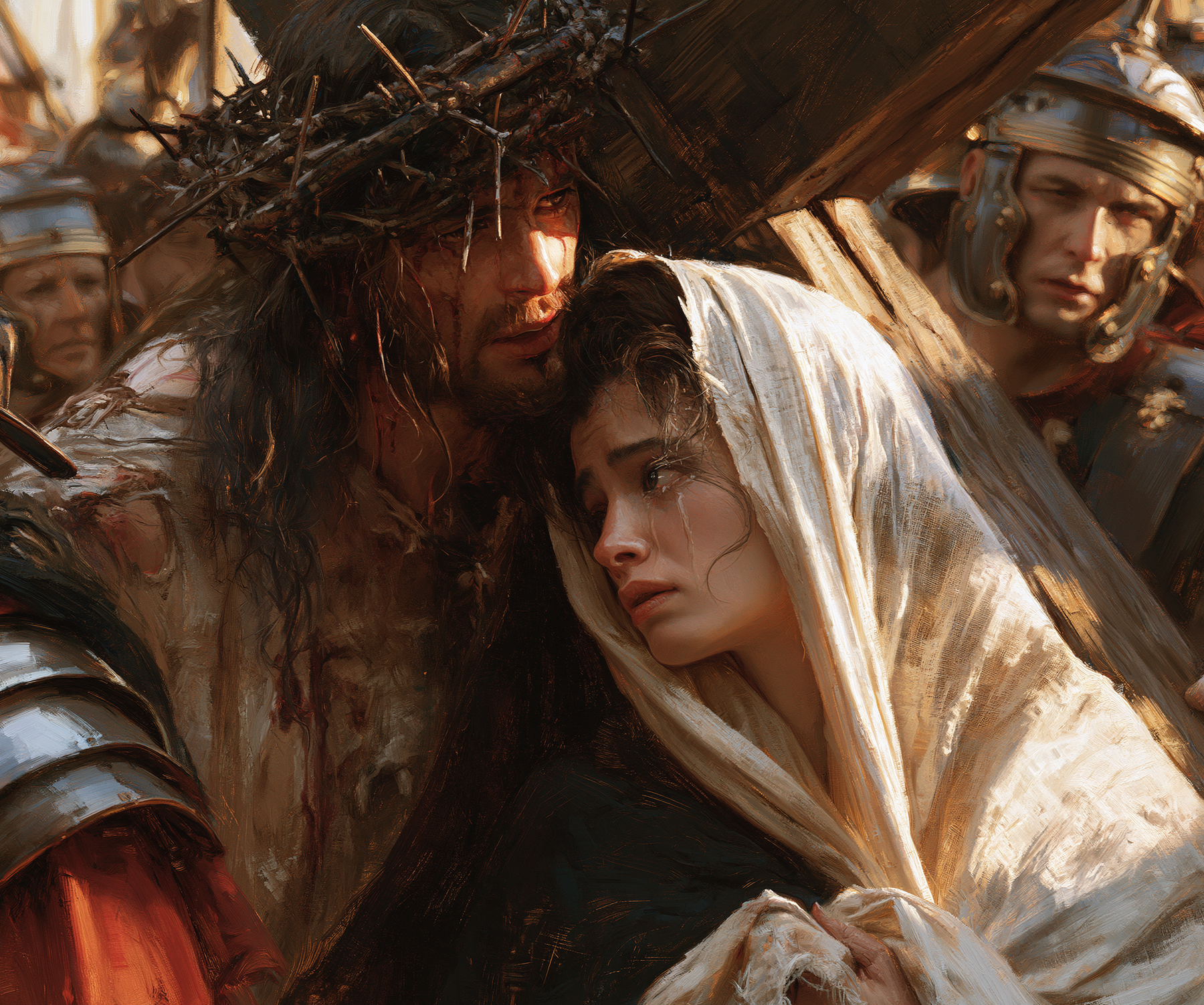 Le Chemin de croix — Jésus rencontre sa mère · Paysage n° 28 — aperçu de la finition sélectionnée