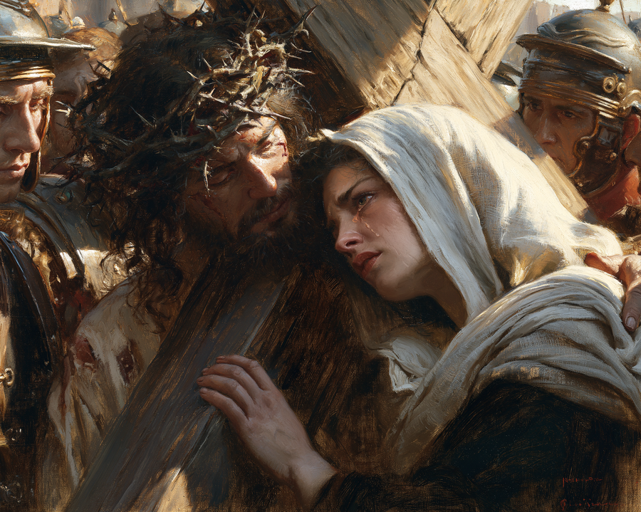 Le Chemin de croix — Jésus rencontre sa mère · Paysage n° 29