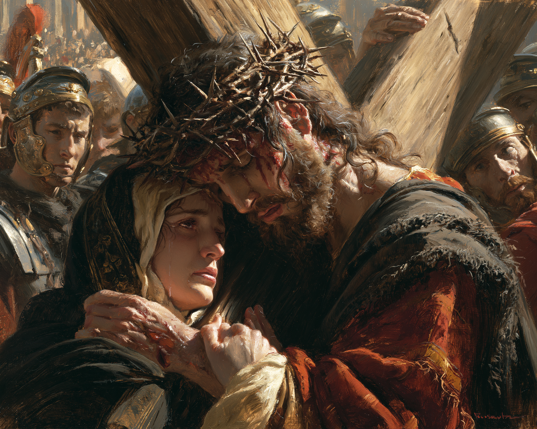 Le Chemin de croix — Jésus rencontre sa mère · Paysage n° 31 — aperçu de la finition sélectionnée