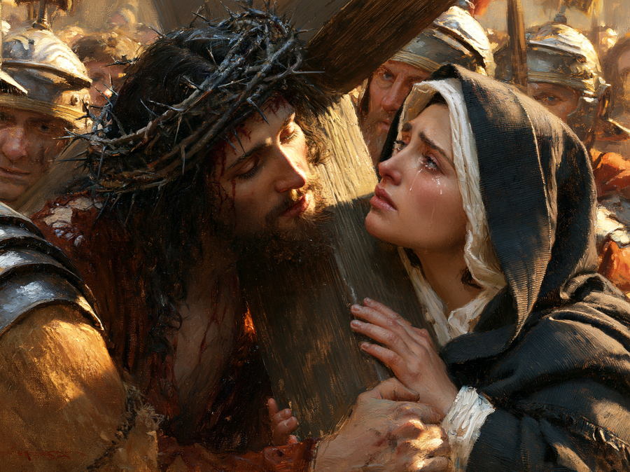 Le Chemin de croix — Jésus rencontre sa mère · Paysage n° 32