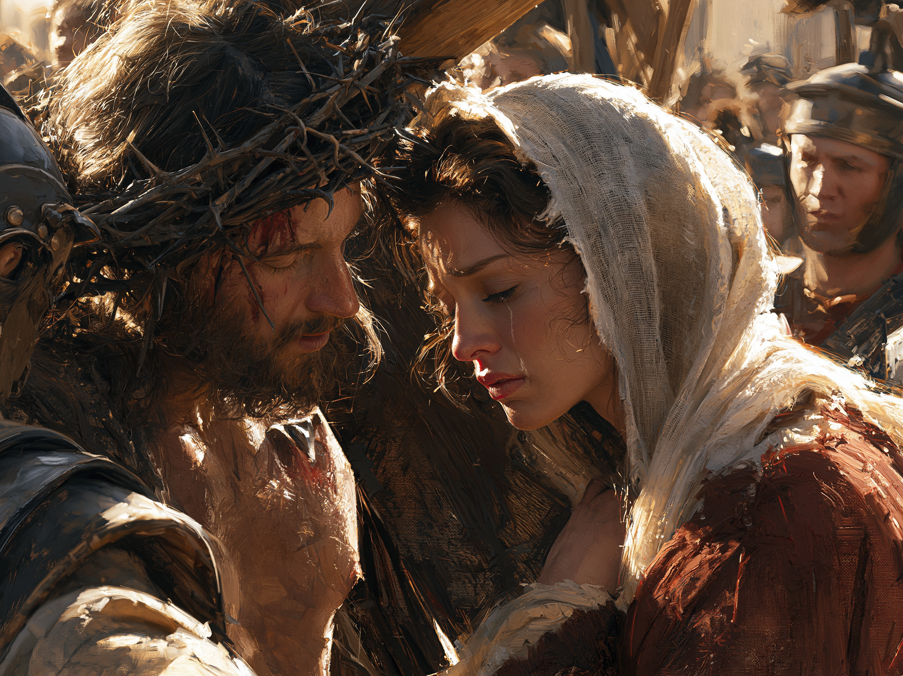 Le Chemin de croix — Jésus rencontre sa mère · Paysage n° 33 — aperçu de la finition sélectionnée