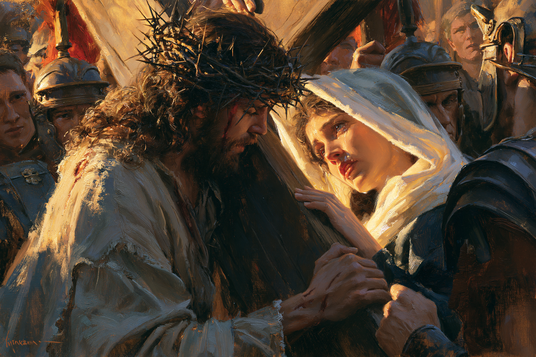 Le Chemin de croix — Jésus rencontre sa mère · Paysage n° 35 — aperçu de la finition sélectionnée